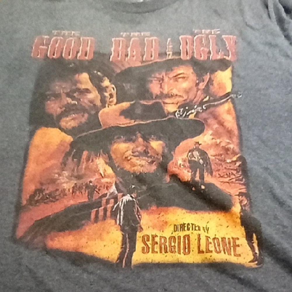 Men's Grey Vintage XL Sergio Leone The Good The Bad and The Ugly Western Shirt